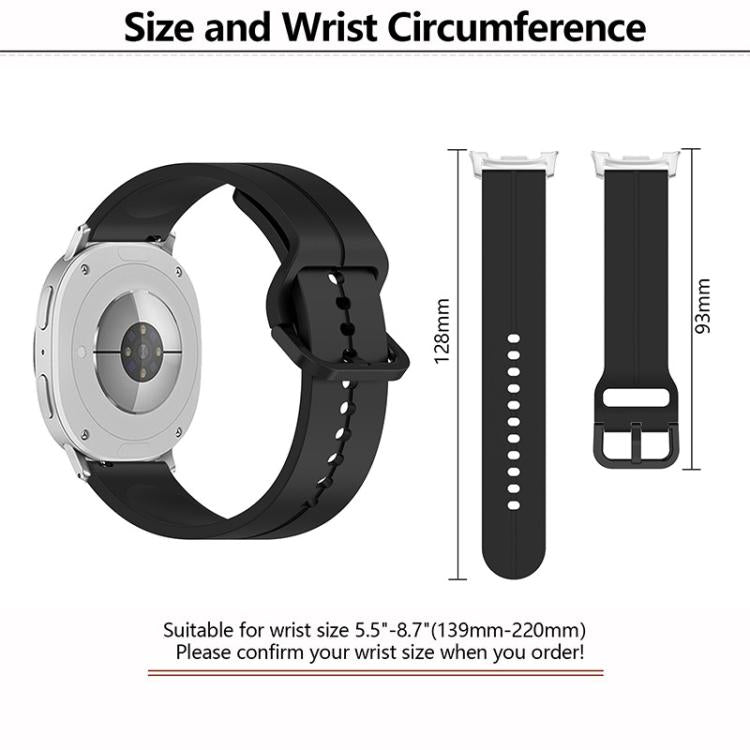 Colorful Buckle Grooved Silicone Watch Band, For Samsung Galaxy Watch8 / Watch8 Classic
