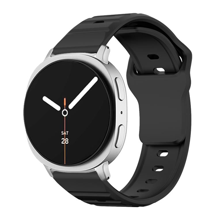 Wave Texture Stud Buckle Silicone Watch Band, For Samsung Galaxy Watch8 / Watch8 Classic