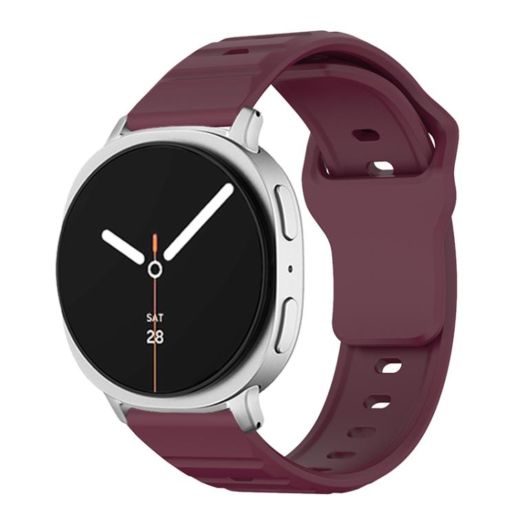 Wave Texture Stud Buckle Silicone Watch Band, For Samsung Galaxy Watch8 / Watch8 Classic