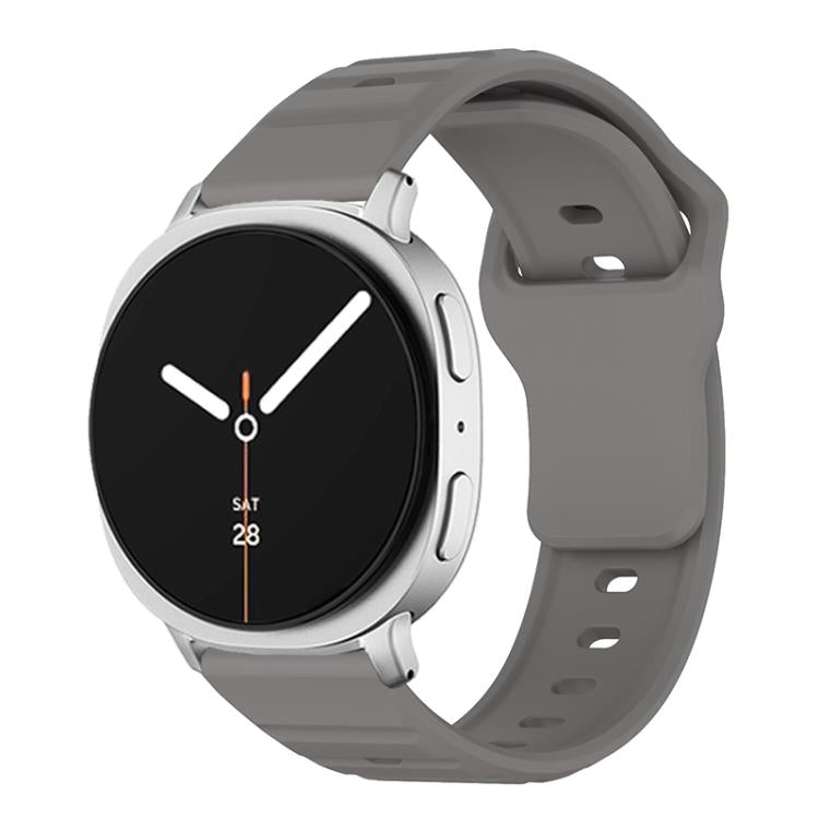 Wave Texture Stud Buckle Silicone Watch Band, For Samsung Galaxy Watch8 / Watch8 Classic