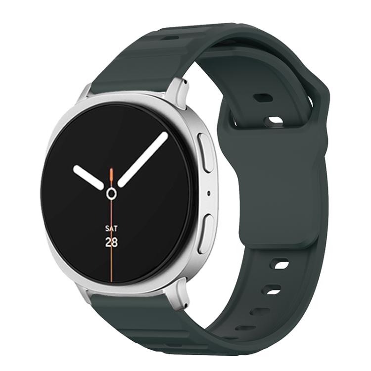 Wave Texture Stud Buckle Silicone Watch Band, For Samsung Galaxy Watch8 / Watch8 Classic