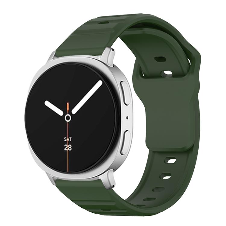 Wave Texture Stud Buckle Silicone Watch Band, For Samsung Galaxy Watch8 / Watch8 Classic