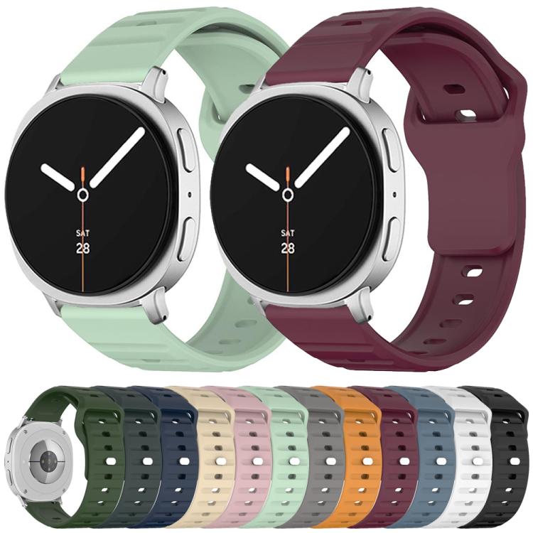 Wave Texture Stud Buckle Silicone Watch Band, For Samsung Galaxy Watch8 / Watch8 Classic