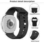 Wave Texture Stud Buckle Silicone Watch Band, For Samsung Galaxy Watch8 / Watch8 Classic