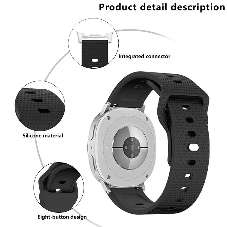 Round Dots Stud Buckle Silicone Watch Band, For Samsung Galaxy Watch8 / Watch8 Classic