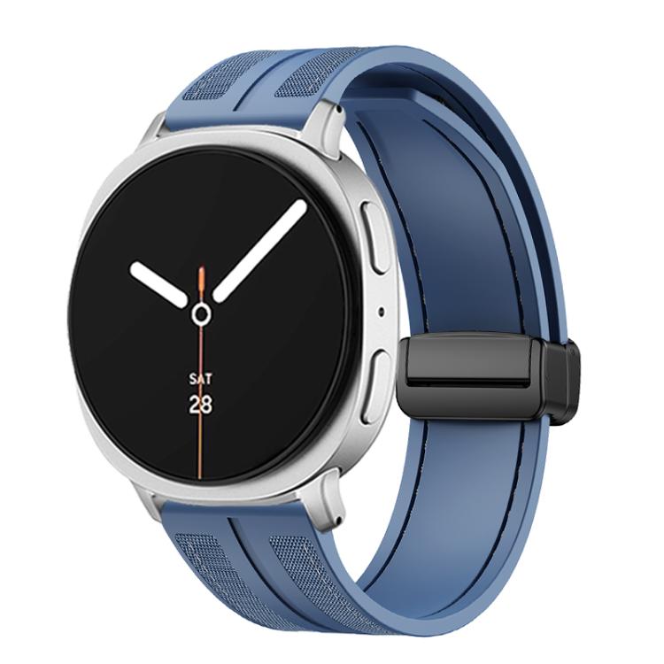 Fold Magnetic Buckle Hybrid Nylon Silicone Watch Band, For Samsung Galaxy Watch8 / Watch8 Classic