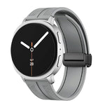 Fold Magnetic Buckle Hybrid Nylon Silicone Watch Band, For Samsung Galaxy Watch8 / Watch8 Classic