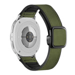 Square Magnetic Buckle Leather Skin Silicone Watch Band, For Samsung Galaxy Watch8 / Watch8 Classic