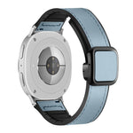 Square Magnetic Buckle Leather Skin Silicone Watch Band, For Samsung Galaxy Watch8 / Watch8 Classic