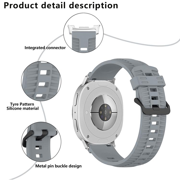 Tire Texture Silicone Watch Band, For Samsung Galaxy Watch8 / Watch8 Classic