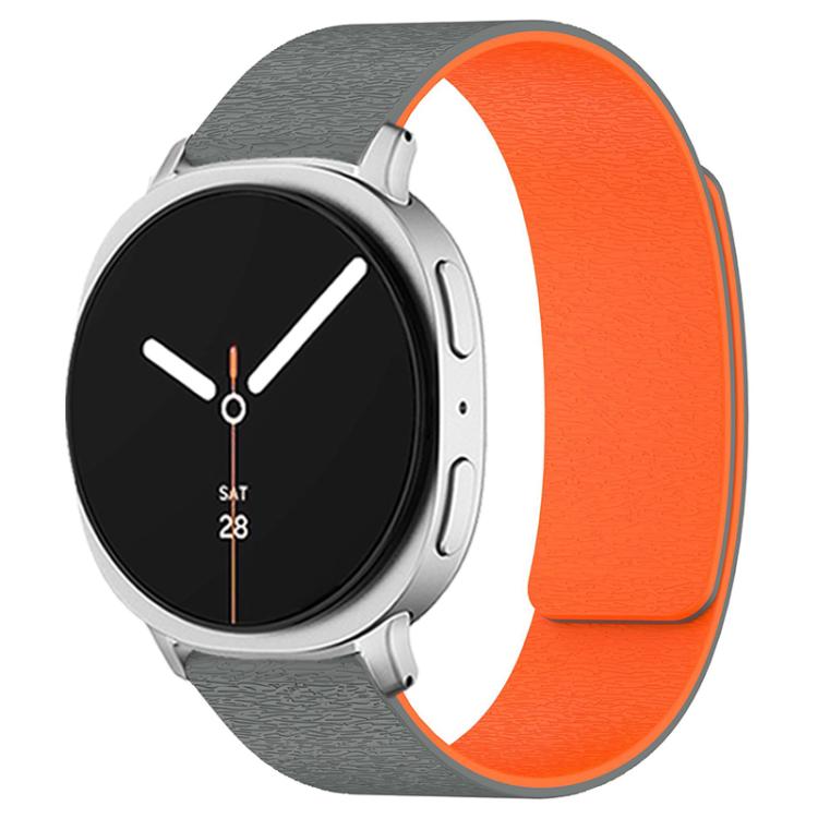 Cloud Wood Grain Magnetic Silicone Watch Band, For Samsung Galaxy Watch8 / Watch8 Classic