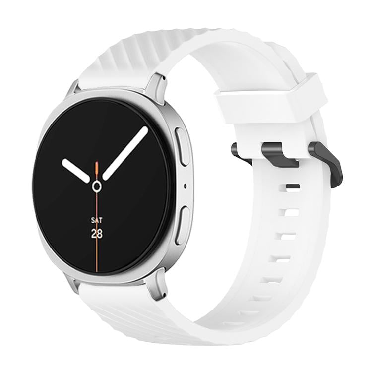 Black Buckle Spruce Silicone Watch Band, For Samsung Galaxy Watch8 / Watch8 Classic