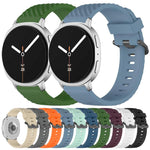 Black Buckle Spruce Silicone Watch Band, For Samsung Galaxy Watch8 / Watch8 Classic