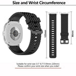 Black Buckle Spruce Silicone Watch Band, For Samsung Galaxy Watch8 / Watch8 Classic