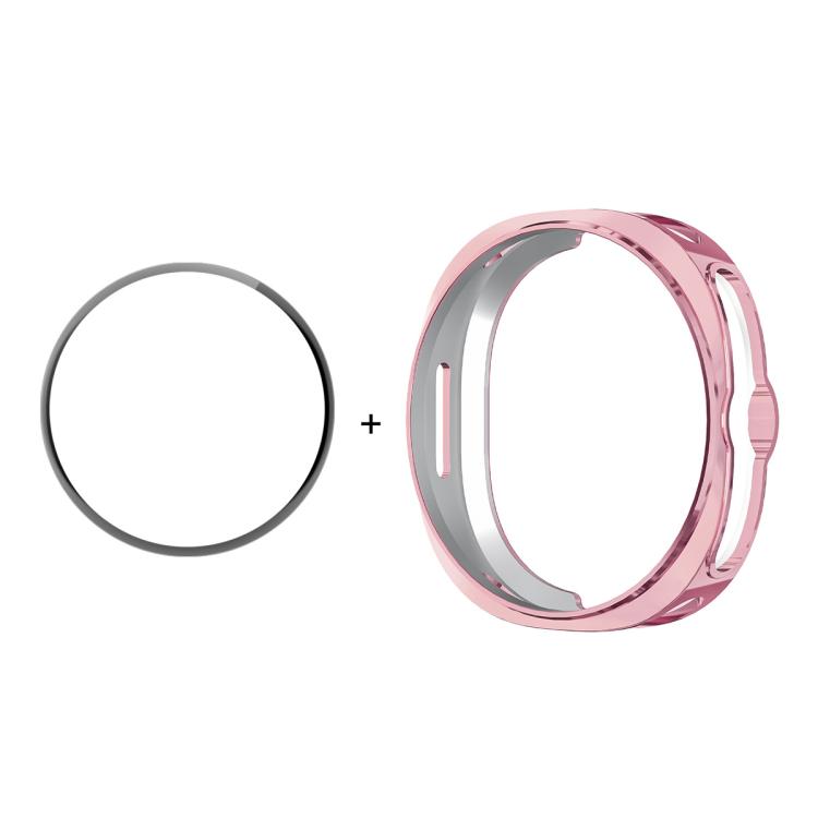 ENKAY Hat-Prince 2 in 1 Electroplated Soft TPU Cover with Full Coverage PMMA Soft Film, For Samsung Galaxy Watch8 Classic 46mm