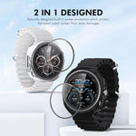 ENKAY Hat-Prince 2 in 1 Electroplated Soft TPU Cover with Full Coverage PMMA Soft Film, For Samsung Galaxy Watch8 Classic 46mm