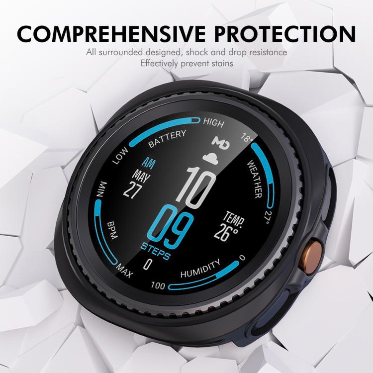 ENKAY Hat-Prince 2 in 1 Electroplated Soft TPU Cover with Full Coverage PMMA Soft Film, For Samsung Galaxy Watch8 Classic 46mm