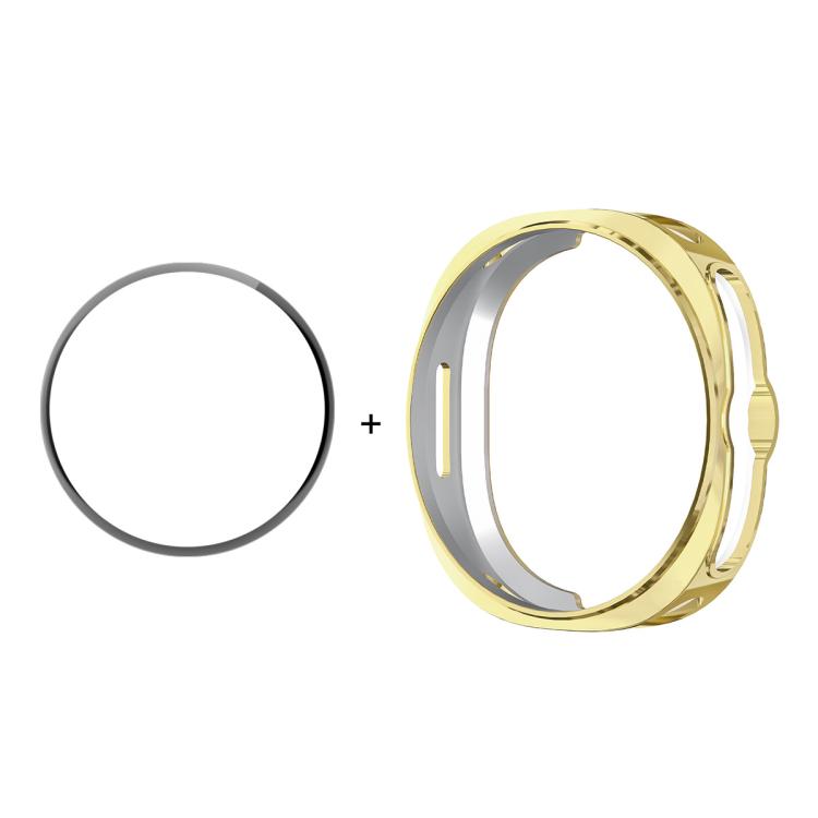 ENKAY Hat-Prince 2 in 1 Electroplated Soft TPU Cover with Full Coverage PMMA Soft Film, For Samsung Galaxy Watch8 Classic 46mm