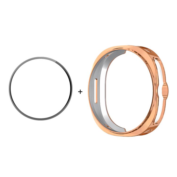 ENKAY Hat-Prince 2 in 1 Electroplated Soft TPU Cover with Full Coverage PMMA Soft Film, For Samsung Galaxy Watch8 Classic 46mm