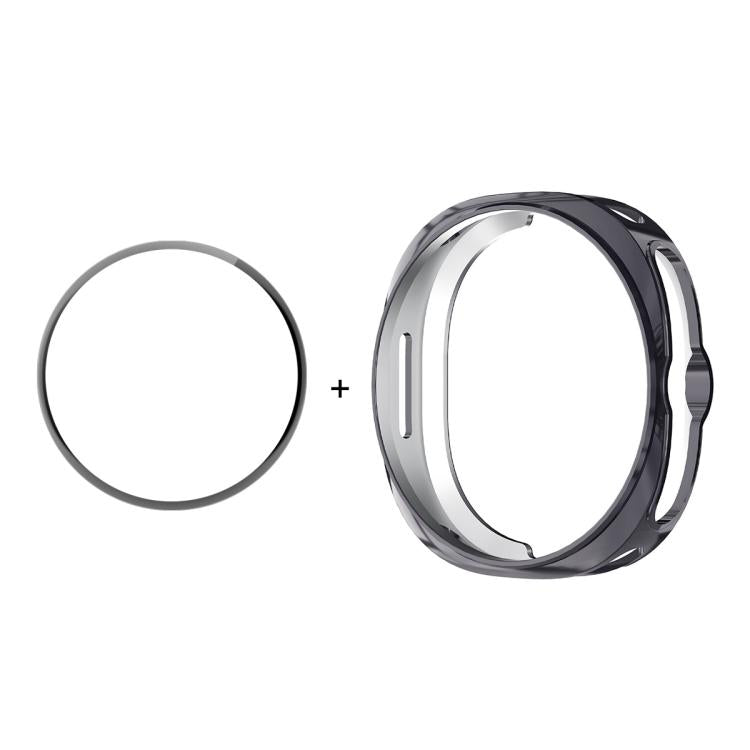 ENKAY Hat-Prince 2 in 1 Electroplated Soft TPU Cover with Full Coverage PMMA Soft Film, For Samsung Galaxy Watch8 Classic 46mm
