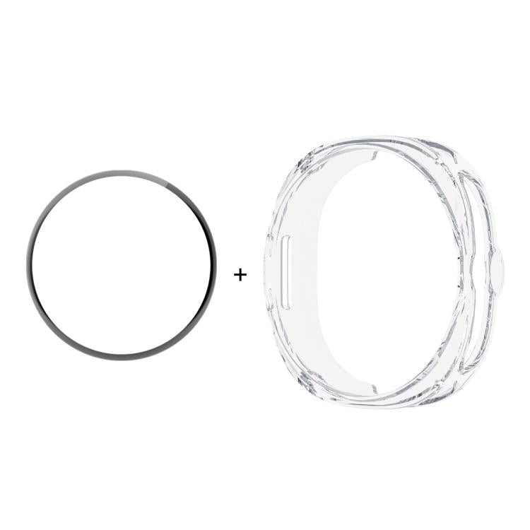 ENKAY Hat-Prince 2 in 1 Electroplated Soft TPU Cover with Full Coverage PMMA Soft Film, For Samsung Galaxy Watch8 Classic 46mm