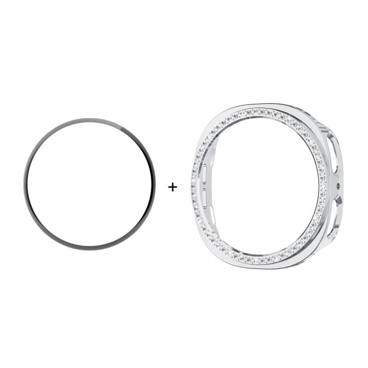 ENKAY Hat-Prince Diamond PC Watch Cover with Full Coverage PMMA Soft Film, For Samsung Galaxy Watch8 44mm, For Samsung Galaxy Watch8 40mm