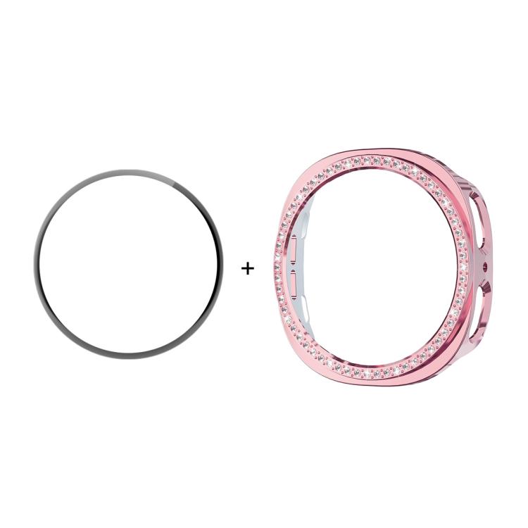 ENKAY Hat-Prince Diamond PC Watch Cover with Full Coverage PMMA Soft Film, For Samsung Galaxy Watch8 44mm, For Samsung Galaxy Watch8 40mm