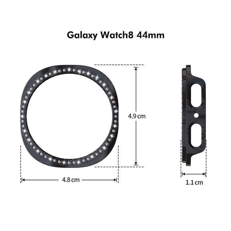 ENKAY Hat-Prince Diamond PC Watch Cover with Full Coverage PMMA Soft Film, For Samsung Galaxy Watch8 44mm, For Samsung Galaxy Watch8 40mm