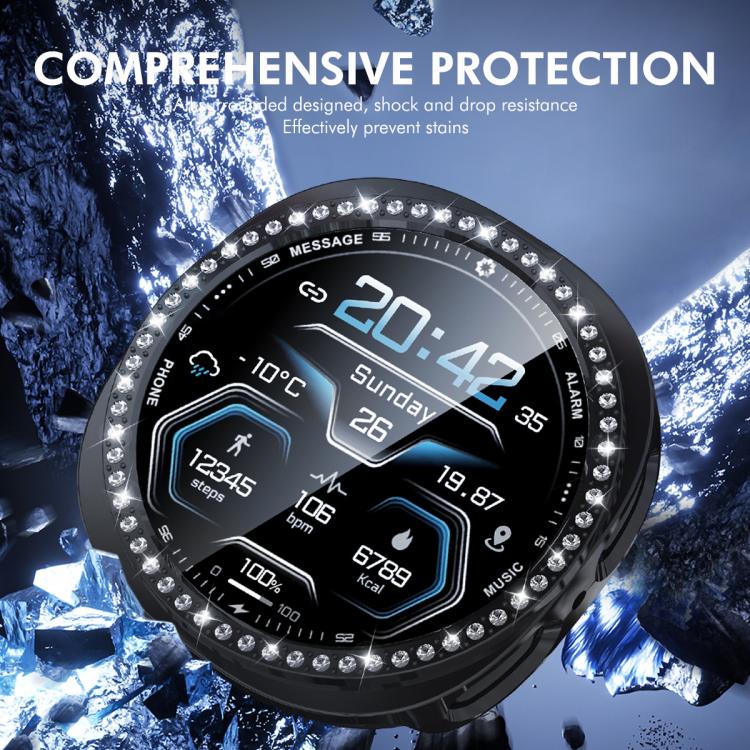 ENKAY Hat-Prince Diamond PC Watch Cover with Full Coverage PMMA Soft Film, For Samsung Galaxy Watch8 44mm, For Samsung Galaxy Watch8 40mm
