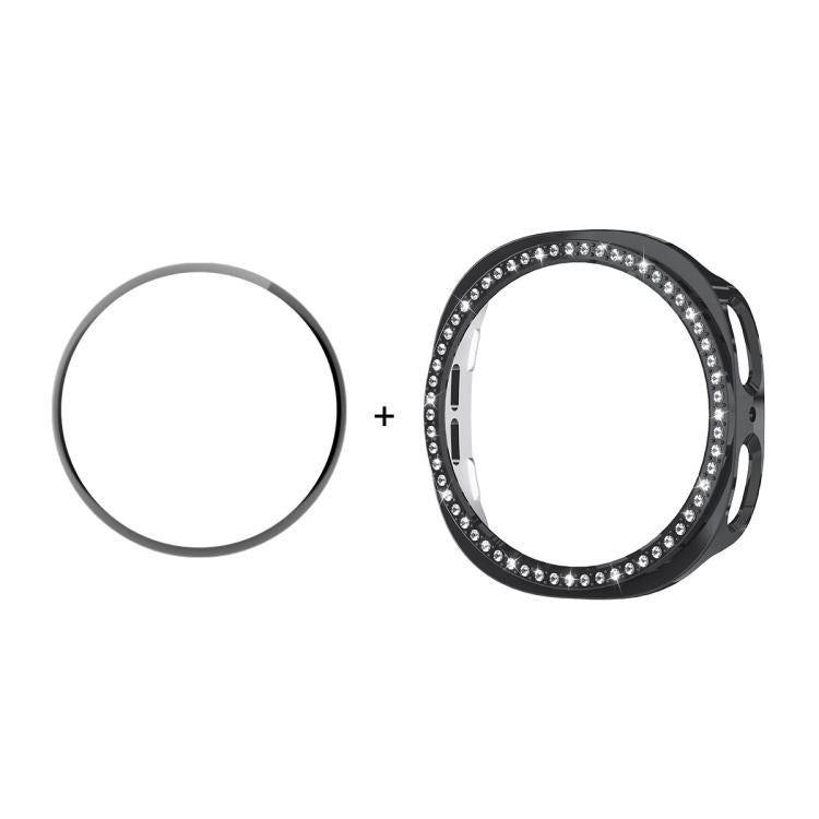ENKAY Hat-Prince Diamond PC Watch Cover with Full Coverage PMMA Soft Film, For Samsung Galaxy Watch8 44mm, For Samsung Galaxy Watch8 40mm