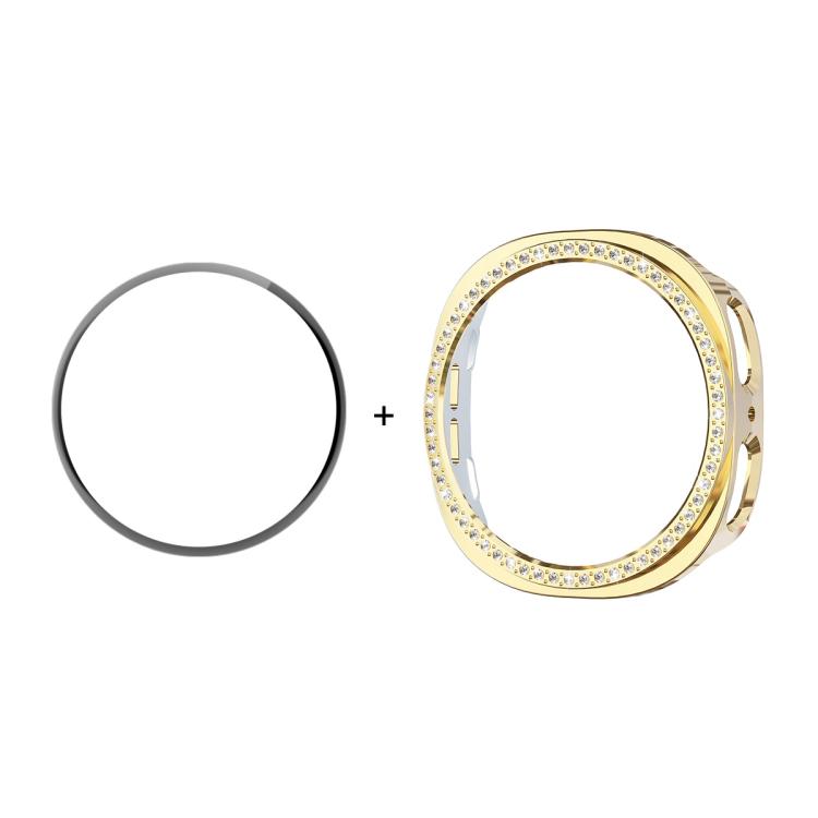 ENKAY Hat-Prince Diamond PC Watch Cover with Full Coverage PMMA Soft Film, For Samsung Galaxy Watch8 44mm, For Samsung Galaxy Watch8 40mm