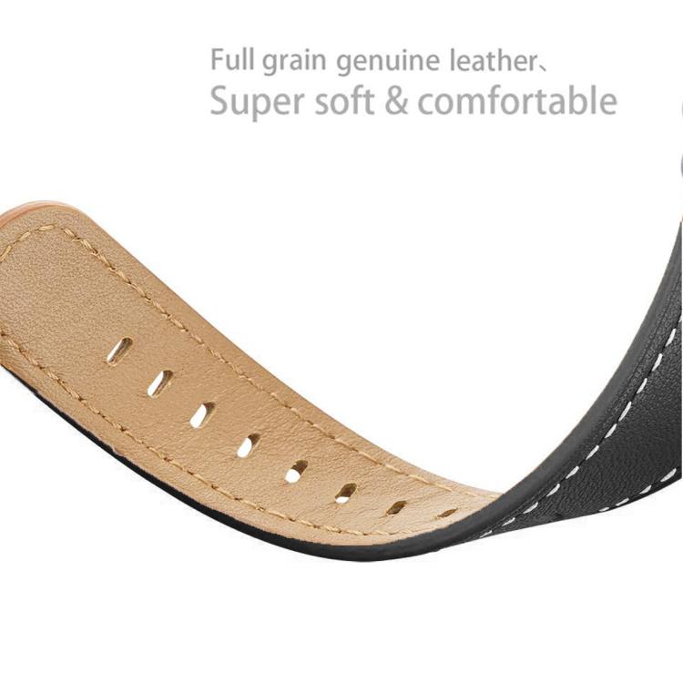 Round Tail Square Buckle Leather Watch Band, For Samsung Galaxy Watch8 / Watch8 Classic
