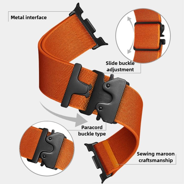 Parachute Buckle Stretch Nylon Watch Band, For Samsung Galaxy Watch8 / Watch8 Classic