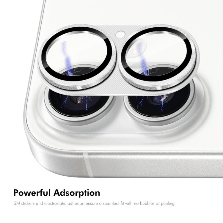 ENKAY CD Texture Aluminium Alloy Tempered Glass Lens Cover Film, For iPhone 17