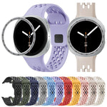 Speed Bezel and Black Reverse Buckle Silicone Watch Band, For Samsung Galaxy Watch8 44mm, For Samsung Galaxy Watch8 40mm