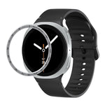 Speed Bezel and Solid Color Stitched Silicone Watch Band, For Samsung Galaxy Watch8 44mm, For Samsung Galaxy Watch8 40mm