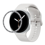 Speed Bezel and Solid Color Stitched Silicone Watch Band, For Samsung Galaxy Watch8 44mm, For Samsung Galaxy Watch8 40mm