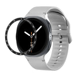 Speed Bezel and Solid Color Stitched Silicone Watch Band, For Samsung Galaxy Watch8 44mm, For Samsung Galaxy Watch8 40mm