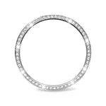 Diamond Bezel and Solid Color Stitched Silicone Watch Band, For Samsung Galaxy Watch8 44mm, For Samsung Galaxy Watch8 40mm