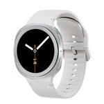 Rhombic Texture Bezel and Solid Color Stitched Silicone Watch Band, For Samsung Galaxy Watch8 44mm, For Samsung Galaxy Watch8 40mm