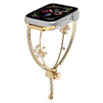 Copper-Inlaid Butterfly Zircon Bracelet Watch Band, For Apple Watch 46mm / 49mm / 45mm / 44mm, For Apple Watch 42mm / 41mm / 40mm / 38mm