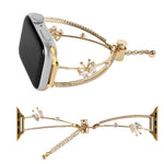 Copper-Inlaid Butterfly Zircon Bracelet Watch Band, For Apple Watch 46mm / 49mm / 45mm / 44mm, For Apple Watch 42mm / 41mm / 40mm / 38mm