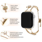 Copper-Inlaid Butterfly Zircon Bracelet Watch Band, For Apple Watch 46mm / 49mm / 45mm / 44mm, For Apple Watch 42mm / 41mm / 40mm / 38mm