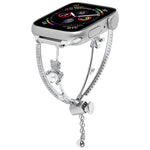 Copper-Inlaid Bear Zircon Bracelet Watch Band, For Apple Watch 46mm / 49mm / 45mm / 44mm, For Apple Watch 42mm / 41mm / 40mm / 38mm