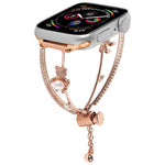 Copper-Inlaid Bear Zircon Bracelet Watch Band, For Apple Watch 46mm / 49mm / 45mm / 44mm, For Apple Watch 42mm / 41mm / 40mm / 38mm