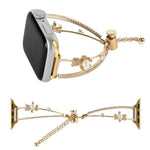 Copper-Inlaid Bear Zircon Bracelet Watch Band, For Apple Watch 46mm / 49mm / 45mm / 44mm, For Apple Watch 42mm / 41mm / 40mm / 38mm