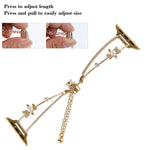 Copper-Inlaid Bear Zircon Bracelet Watch Band, For Apple Watch 46mm / 49mm / 45mm / 44mm, For Apple Watch 42mm / 41mm / 40mm / 38mm