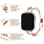 Copper-Inlaid Bear Zircon Bracelet Watch Band, For Apple Watch 46mm / 49mm / 45mm / 44mm, For Apple Watch 42mm / 41mm / 40mm / 38mm
