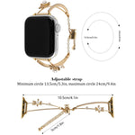 Copper-Inlaid Bear Zircon Bracelet Watch Band, For Apple Watch 46mm / 49mm / 45mm / 44mm, For Apple Watch 42mm / 41mm / 40mm / 38mm