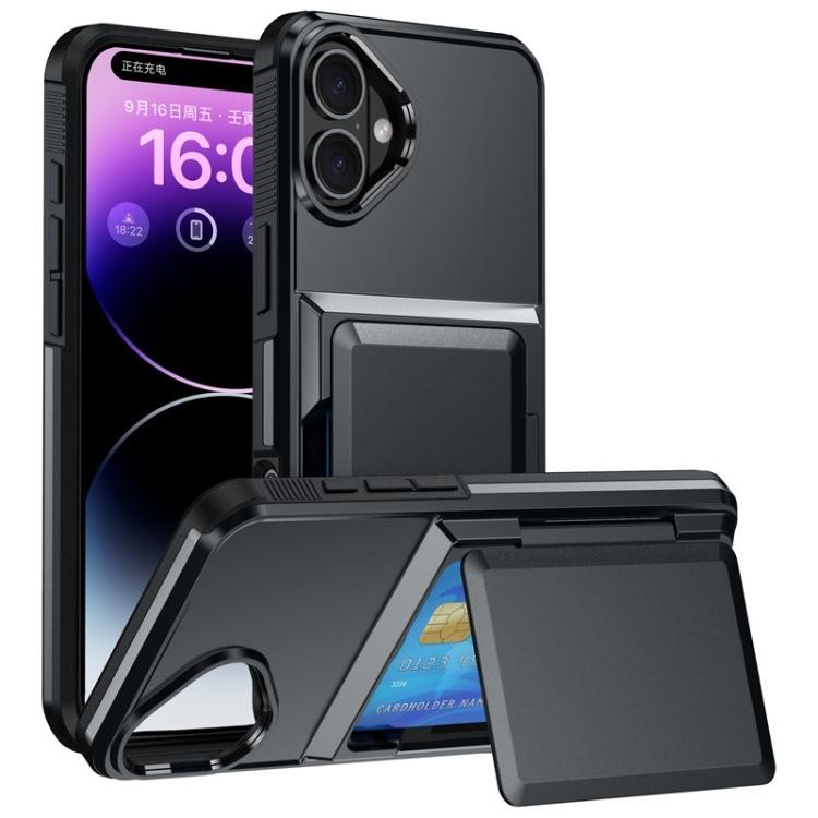 Kalebol Flip Card Wallet Holder Shockproof Phone Case, For iPhone 17 Pro Max, For iPhone 17 Pro, For iPhone 17, For iPhone Air, For iPhone 16 Pro Max, For iPhone 16 Pro, For iPhone 16 Plus, For iPhone 16